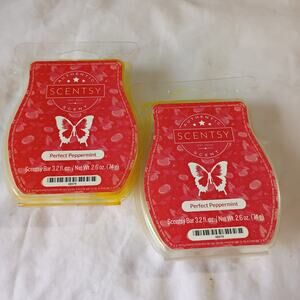 Scentsy Bar PERFECT PEPPERMINT 3.2 oz Authentic(Set of 2) scented wax